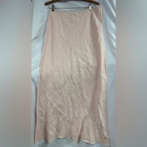 Bryn Walker Pink Linen Maxi Women's Skirt